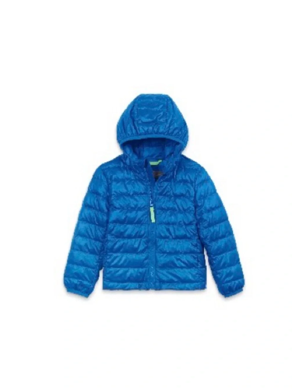 Primary Blue Hooded Puffer Jacket - Blue